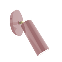 Montclair Light Works SCP440-20-91 - Martin Adjustable Wall Sconce, Mauve with Brushed Brass Swivels