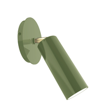 Montclair Light Works SCP440-22-91 - Martin Adjustable Wall Sconce, Fern Green with Brushed Brass Swivels