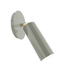 Montclair Light Works SCP440-24-91 - Martin Adjustable Wall Sconce, Moss Green with Brushed Brass Swivels