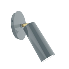 Montclair Light Works SCP440-40-91 - Martin Adjustable Wall Sconce, Slate Gray with Brushed Brass Swivels