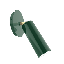 Montclair Light Works SCP440-42-91 - Martin Adjustable Wall Sconce, Forest Green with Brushed Brass Swivels