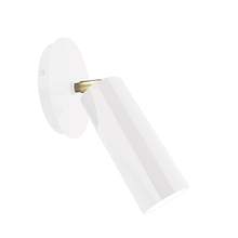 Montclair Light Works SCP440-44-91 - Martin Adjustable Wall Sconce, White with Brushed Brass Swivels