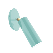Montclair Light Works SCP440-48-91 - Martin Adjustable Wall Sconce, Sea Green with Brushed Brass Swivels