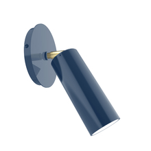 Montclair Light Works SCP440-50-91 - Martin Adjustable Wall Sconce, Navy with Brushed Brass Swivels