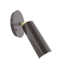 Montclair Light Works SCP440-51-91 - Martin Adjustable Wall Sconce, Architectural Bronze with Brushed Brass Swivels