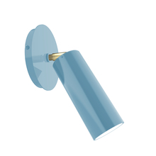Montclair Light Works SCP440-54-91 - Martin Adjustable Wall Sconce, Light Blue with Brushed Brass Swivels