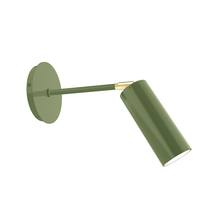 Montclair Light Works SCQ440-22-91 - Martin Adjustable Wall Sconce, Fern Green with Brushed Brass Swivels