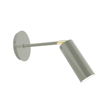 Montclair Light Works SCQ440-24-91 - Martin Adjustable Wall Sconce, Moss Green with Brushed Brass Swivels