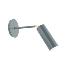 Montclair Light Works SCQ440-40-91 - Martin Adjustable Wall Sconce, Slate Gray with Brushed Brass Swivels