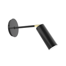 Montclair Light Works SCQ440-41-91 - Martin Adjustable Wall Sconce, Black with Brushed Brass Swivels