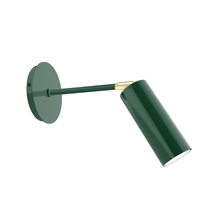 Montclair Light Works SCQ440-42-91 - Martin Adjustable Wall Sconce, Forest Green with Brushed Brass Swivels