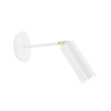 Montclair Light Works SCQ440-44-91 - Martin Adjustable Wall Sconce, White with Brushed Brass Swivels