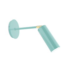 Montclair Light Works SCQ440-48-91 - Martin Adjustable Wall Sconce, Sea Green with Brushed Brass Swivels