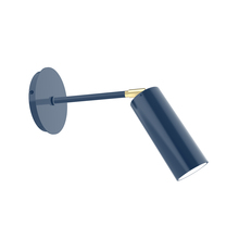 Montclair Light Works SCQ440-50-91 - Martin Adjustable Wall Sconce, Navy with Brushed Brass Swivels