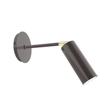 Montclair Light Works SCQ440-51-91 - Martin Adjustable Wall Sconce, Architectural Bronze with Brushed Brass Swivels