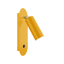 Montclair Light Works SCR440-21-91 - Martin Adjustable Wall Sconce, Bright Yellow with Brushed Brass Swivels