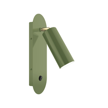 Montclair Light Works SCR440-22-91 - Martin Adjustable Wall Sconce, Fern Green with Brushed Brass Swivels