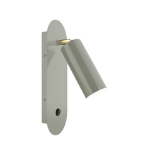 Montclair Light Works SCR440-24-91 - Martin Adjustable Wall Sconce, Moss Green with Brushed Brass Swivels