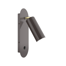 Montclair Light Works SCR440-51-91 - Martin Adjustable Wall Sconce, Architectural Bronze with Brushed Brass Swivels