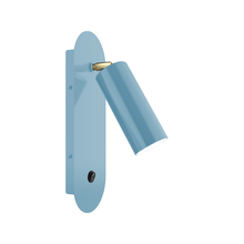 Montclair Light Works SCR440-54-91 - Martin Adjustable Wall Sconce, Light Blue with Brushed Brass Swivels