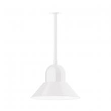 Montclair Light Works STB125-44 - 16" Prima, stem mount with canopy, White