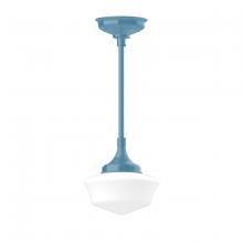 Montclair Light Works STC021-54 - 12" Schoolhouse glass, 1/2" x 36" stem and canopy, Light Blue