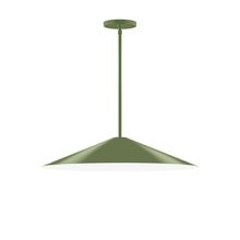Montclair Light Works STG429-22 - 24" Vessel Stem Hung Pendant, Fern Green