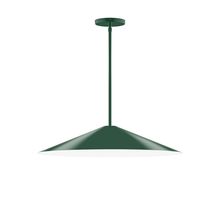 Montclair Light Works STG429-42 - 24" Vessel Stem Hung Pendant, Forest Green