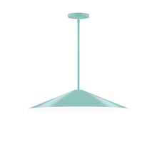 Montclair Light Works STG429-48 - 24" Vessel Stem Hung Pendant, Sea Green