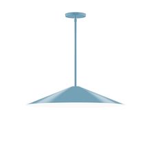 Montclair Light Works STG429-54 - 24" Vessel Stem Hung Pendant, Light Blue