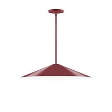 Montclair Light Works STG429-55 - 24" Vessel Stem Hung Pendant, Barn Red