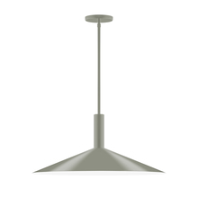 Montclair Light Works STGX478-24 - 24" Zing Stem Hung Pendant, Moss Green