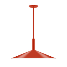 Montclair Light Works STGX478-26 - 24" Zing Stem Hung Pendant, Vermillion