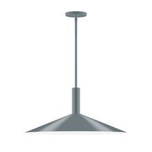 Montclair Light Works STGX478-40 - 24" Zing Stem Hung Pendant, Slate Gray
