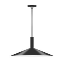 Montclair Light Works STGX478-41 - 24" Zing Stem Hung Pendant, Black