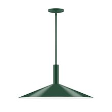 Montclair Light Works STGX478-42 - 24" Zing Stem Hung Pendant, Forest Green