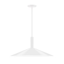 Montclair Light Works STGX478-44 - 24" Zing Stem Hung Pendant, White
