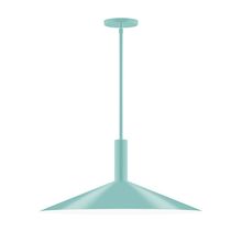 Montclair Light Works STGX478-48 - 24" Zing Stem Hung Pendant, Sea Green