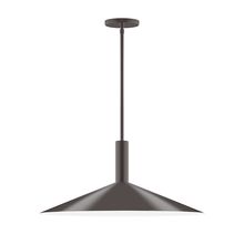 Montclair Light Works STGX478-51 - 24" Zing Stem Hung Pendant, Architectural Bronze