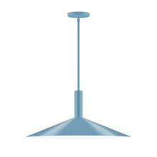 Montclair Light Works STGX478-54 - 24" Zing Stem Hung Pendant, Light Blue