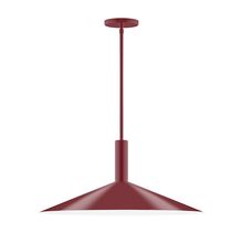 Montclair Light Works STGX478-55 - 24" Zing Stem Hung Pendant, Barn Red