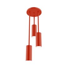Montclair Light Works STH440-26 - Martin 3-Light Stem Hung Pendant, Vermillion