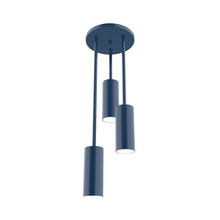 Montclair Light Works STH440-50 - Martin 3-Light Stem Hung Pendant, Navy