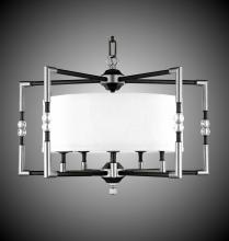 American Brass & Crystal CH3703-32G-ST-GL - 5 Light Magro Drum Shade Chandelier