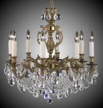 American Brass & Crystal CH9542-O-08G-ST - 8 Light Rosetta Chandelier