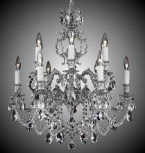 American Brass & Crystal CH9552-O-10G-ST - 6+6 Light Rosetta Chandelier