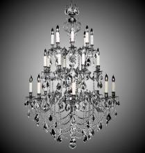 American Brass & Crystal CH9582-O-03G-PI - 24 Light Rosetta Chandelier