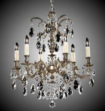 American Brass & Crystal CH9713-O-10G-ST - 6 Light Marlena Chandelier