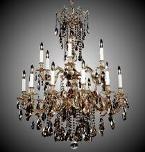 American Brass & Crystal CH9824-A-21S-PI - 12+6 Light Bellagio Chandelier