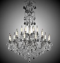 American Brass & Crystal CH9866-A-21S-ST - 6+18 Light Sterling Chandelier